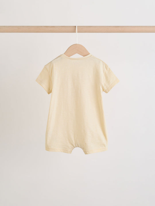 Red Sunbaked Patterened Jersey Baby Rompers 3 Pack