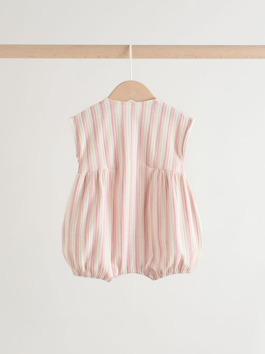 Pink Milk Club Button Through Baby Rompers 3 Pack