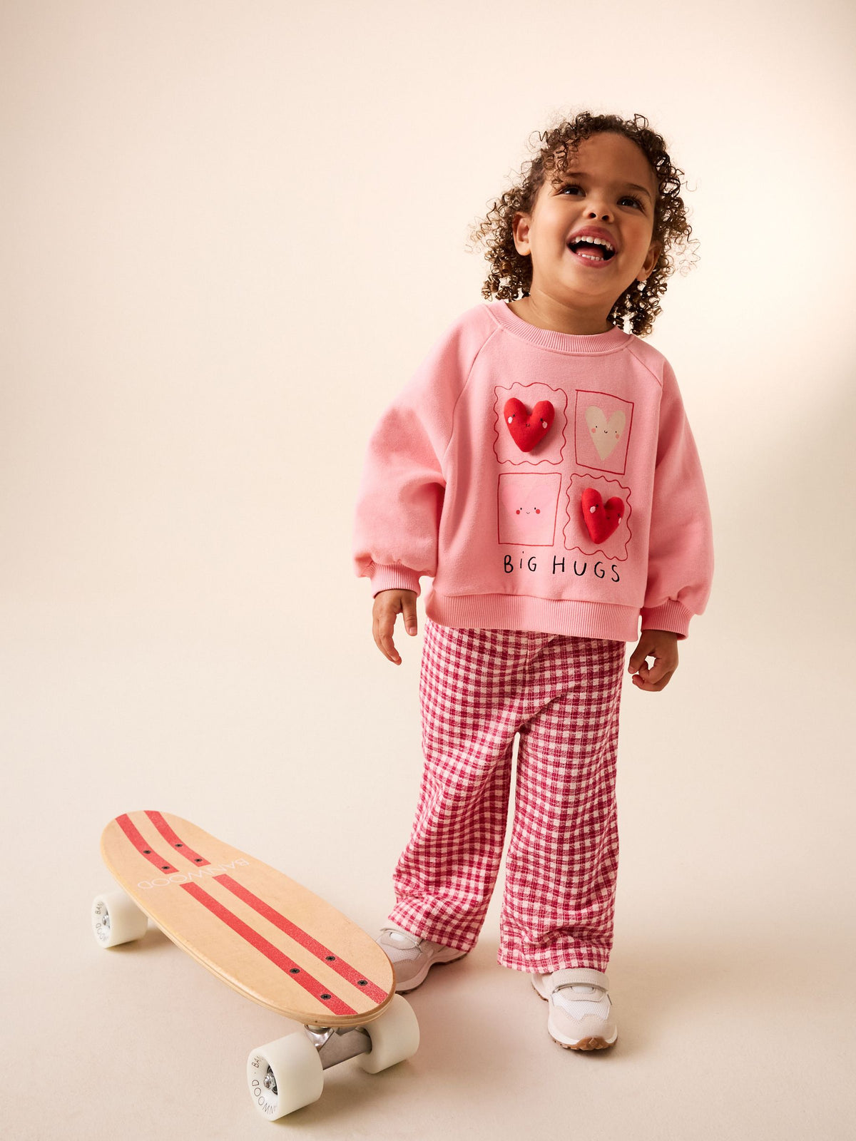 Bright Pink Sweatshirt and Wide Leg Joggers Set (3mths-7yrs)