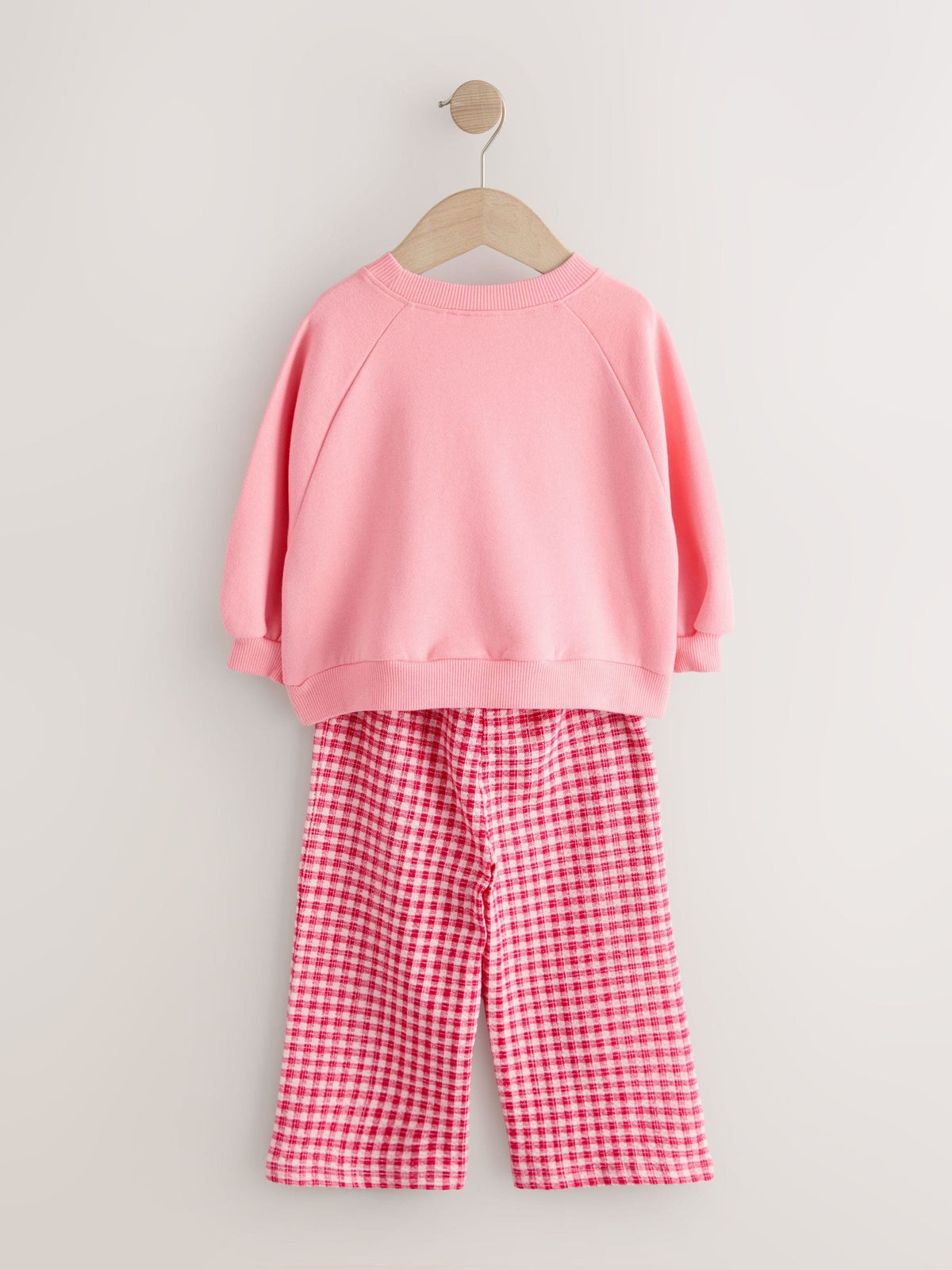 Bright Pink Sweatshirt and Wide Leg Joggers Set (3mths-7yrs)