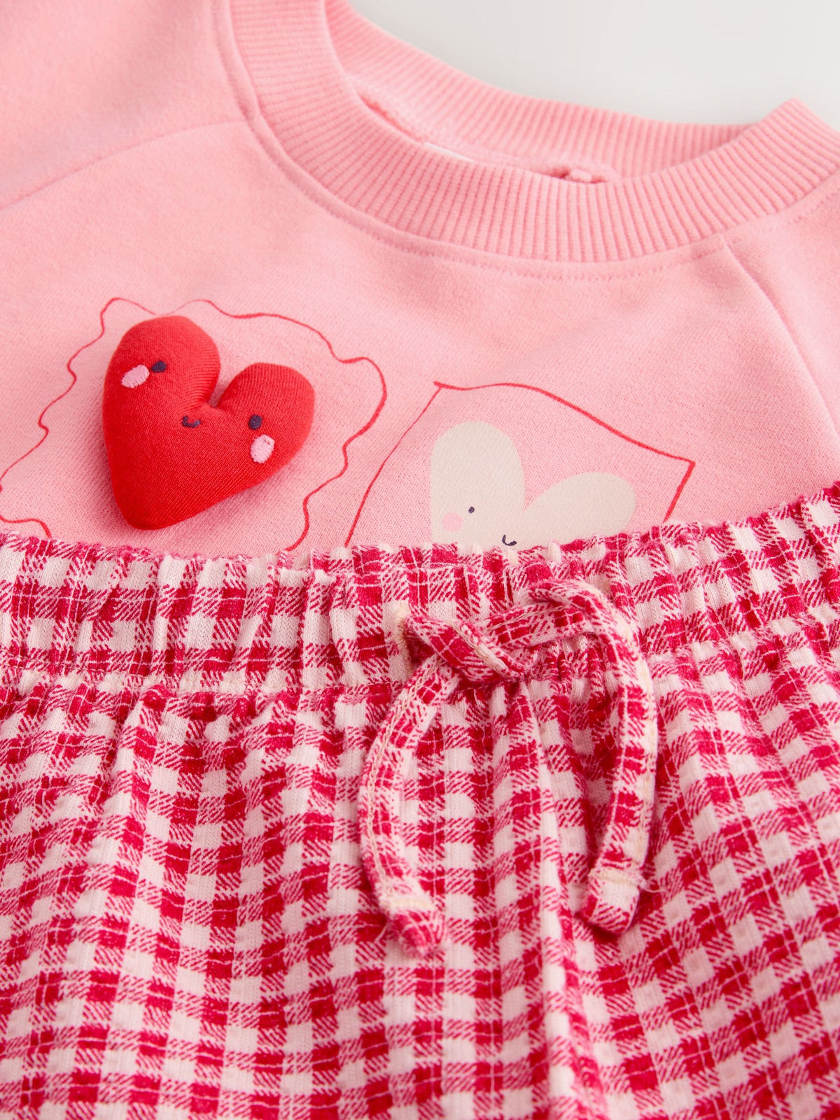 Bright Pink Sweatshirt and Wide Leg Joggers Set (3mths-7yrs)