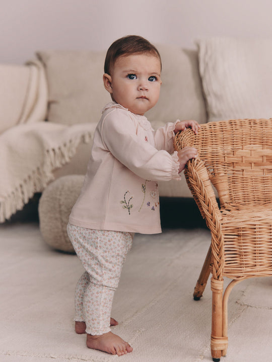 Pink Bunny Long Sleeve Top and Legging Baby 2 Piece Set (0mths-2yrs)