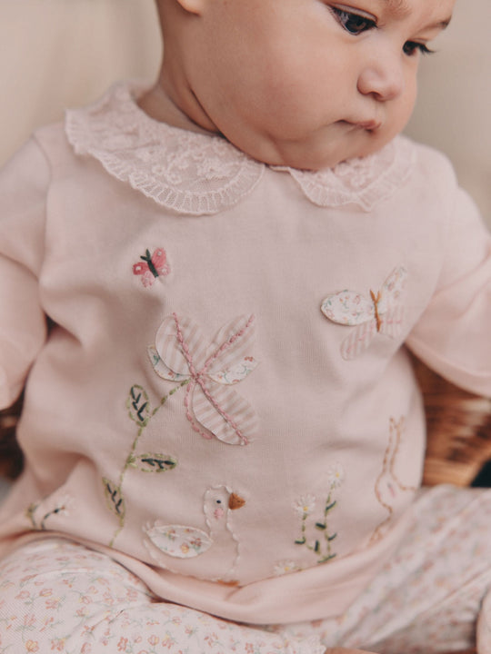 Pink Bunny Long Sleeve Top and Legging Baby 2 Piece Set (0mths-2yrs)