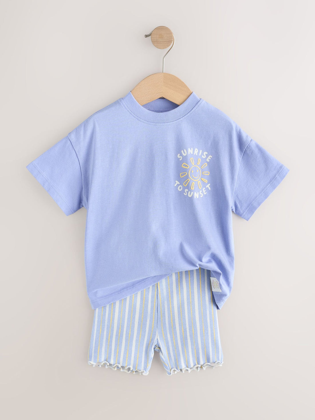 Blue Sunshine Short Sleeve T-Shirt and Cycle Shorts Set (3mths-7yrs)