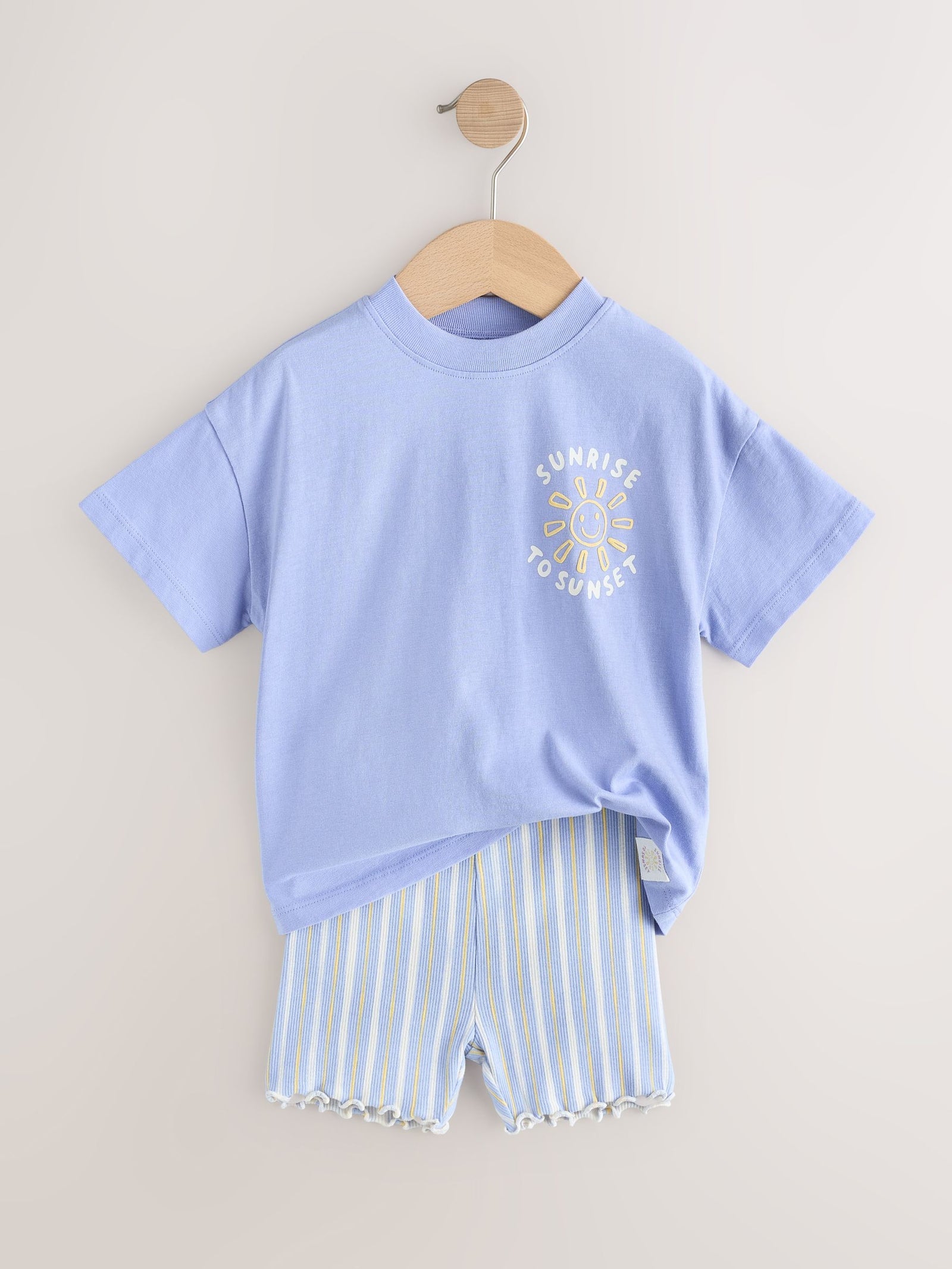 Blue Sunshine Short Sleeve T-Shirt and Cycle Shorts Set (3mths-7yrs)