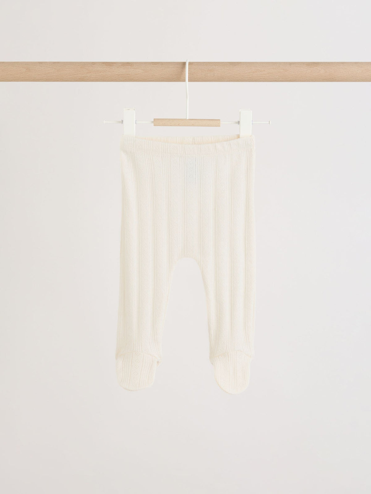 Ecru Pointelle Bodysuit Leggings And Cardigan Baby Set 3 Piece (0-9mths)