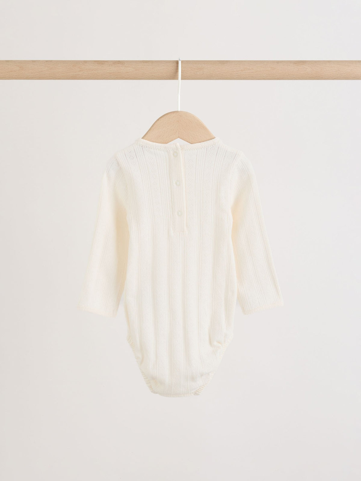 Ecru Pointelle Bodysuit Leggings And Cardigan Baby Set 3 Piece (0-9mths)