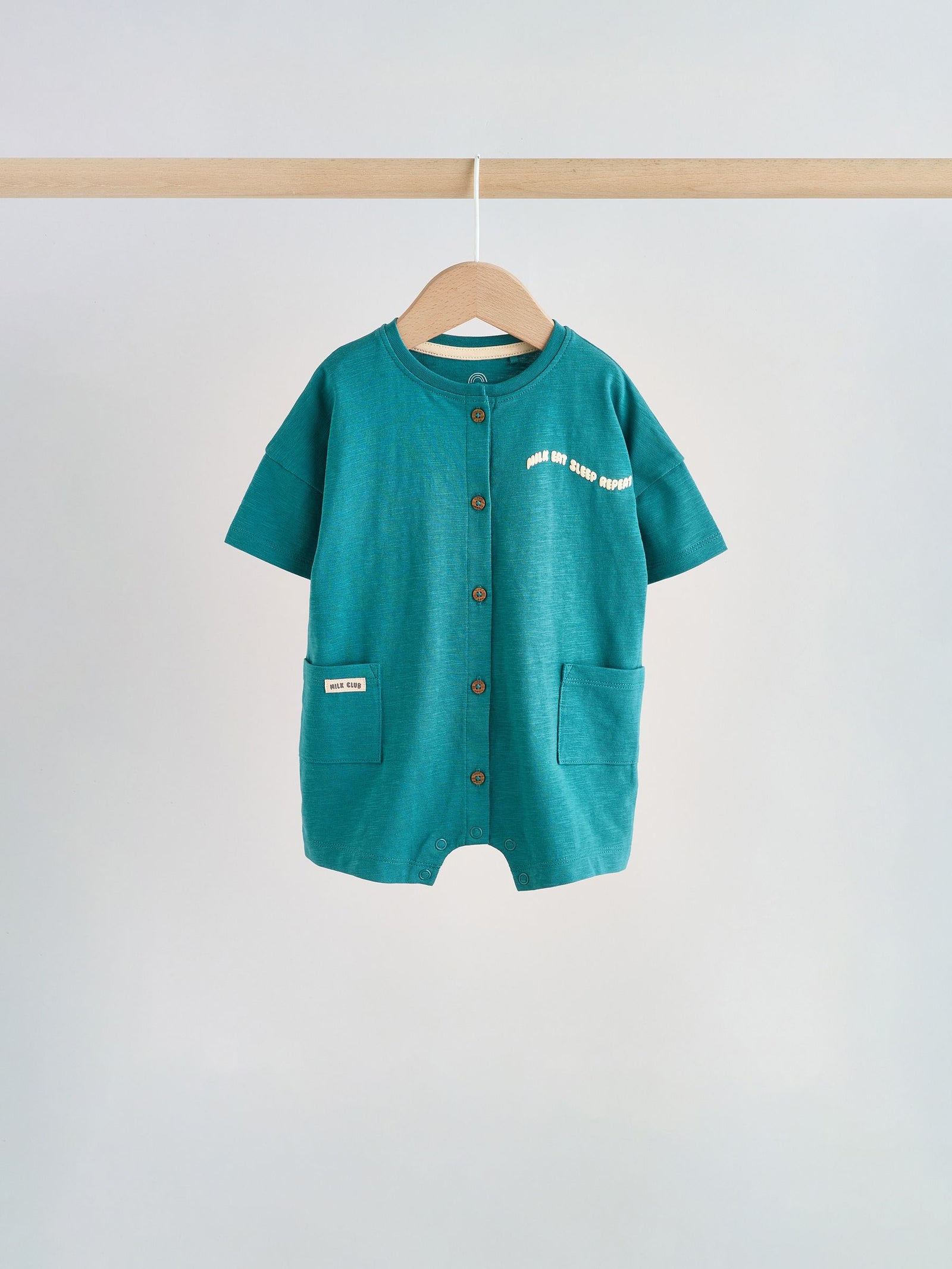 Green Milk Club Jersey Baby Rompers 3 Pack
