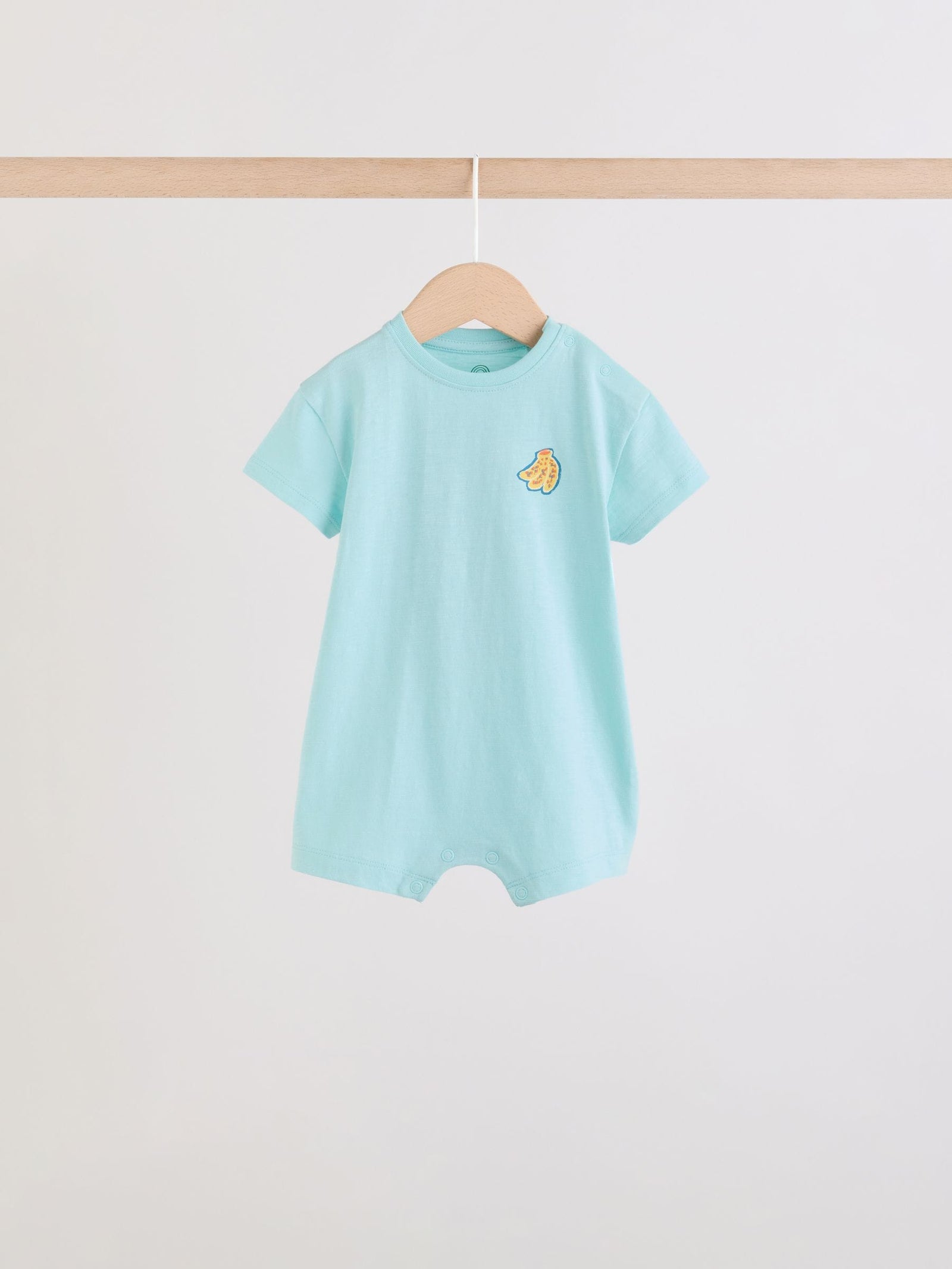 Blue Fruit Print Jersey Baby Rompers 3 Pack