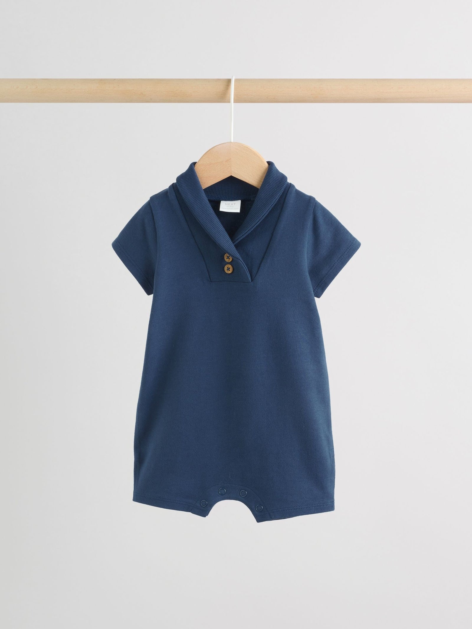 Blue and White Striped Baby Jersey Rompers 2 Pack