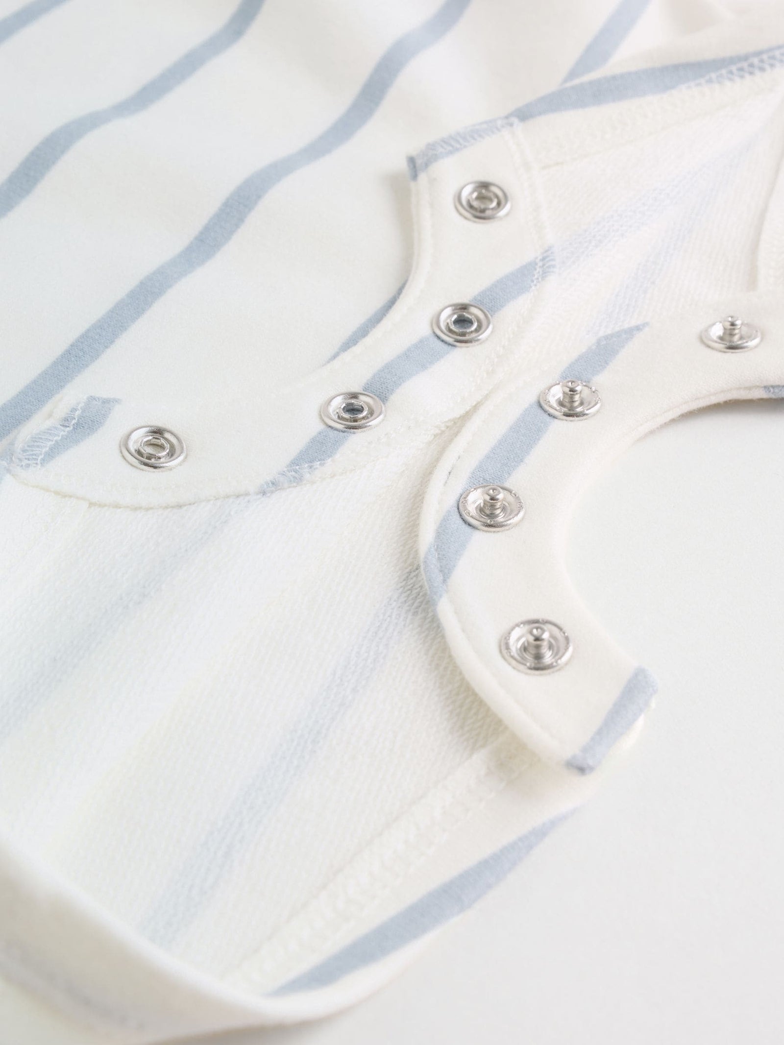 Blue and White Striped Baby Jersey Rompers 2 Pack