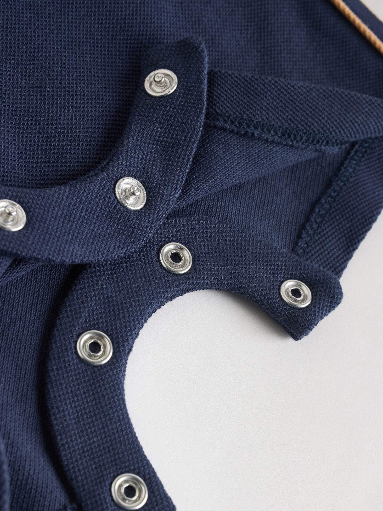 Navy/White Smart Collar Baby Rompers 2 Pack
