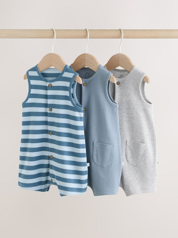 Blue Vest Jersey Baby Romper