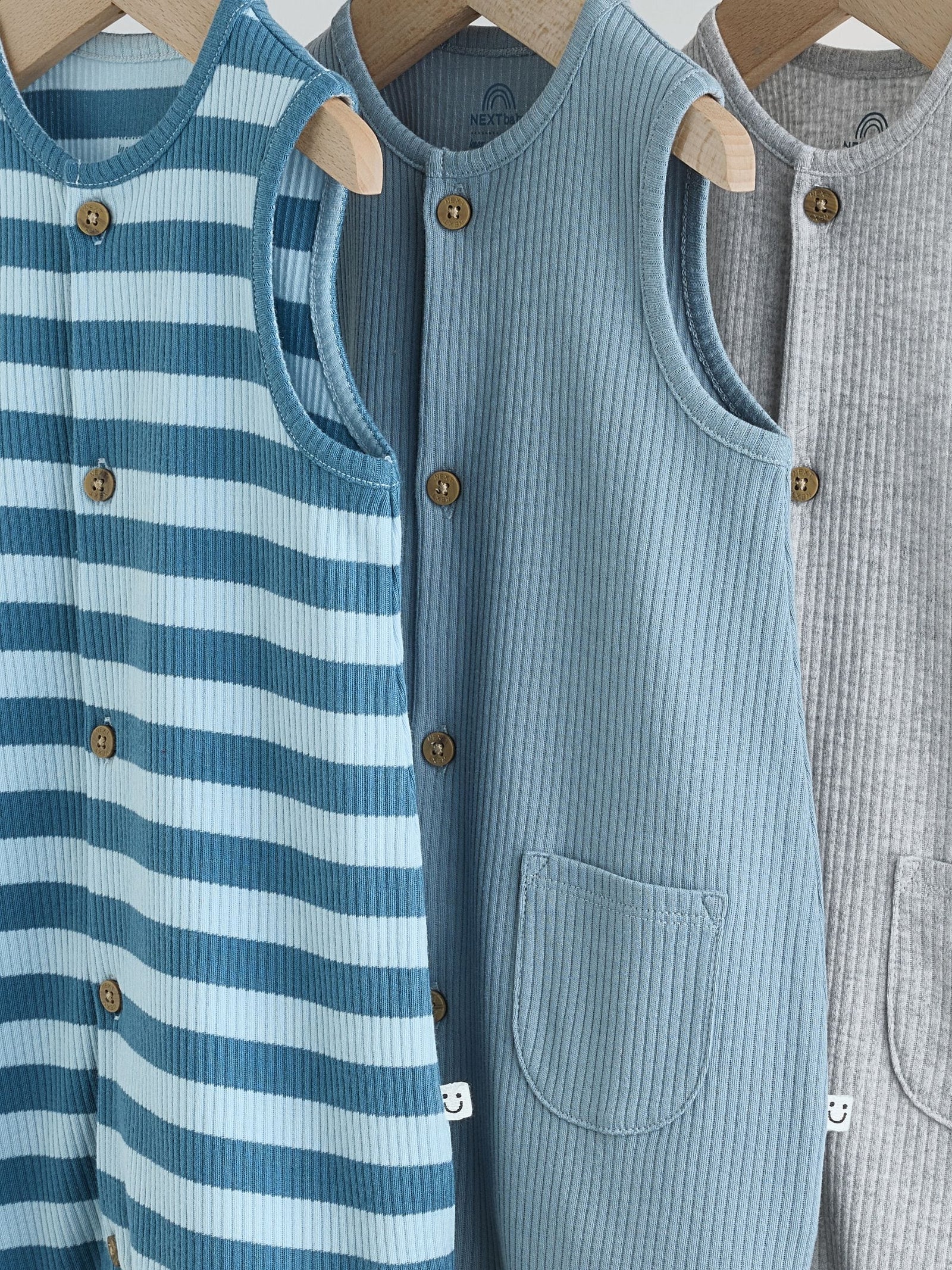 Blue Vest Jersey Baby Romper