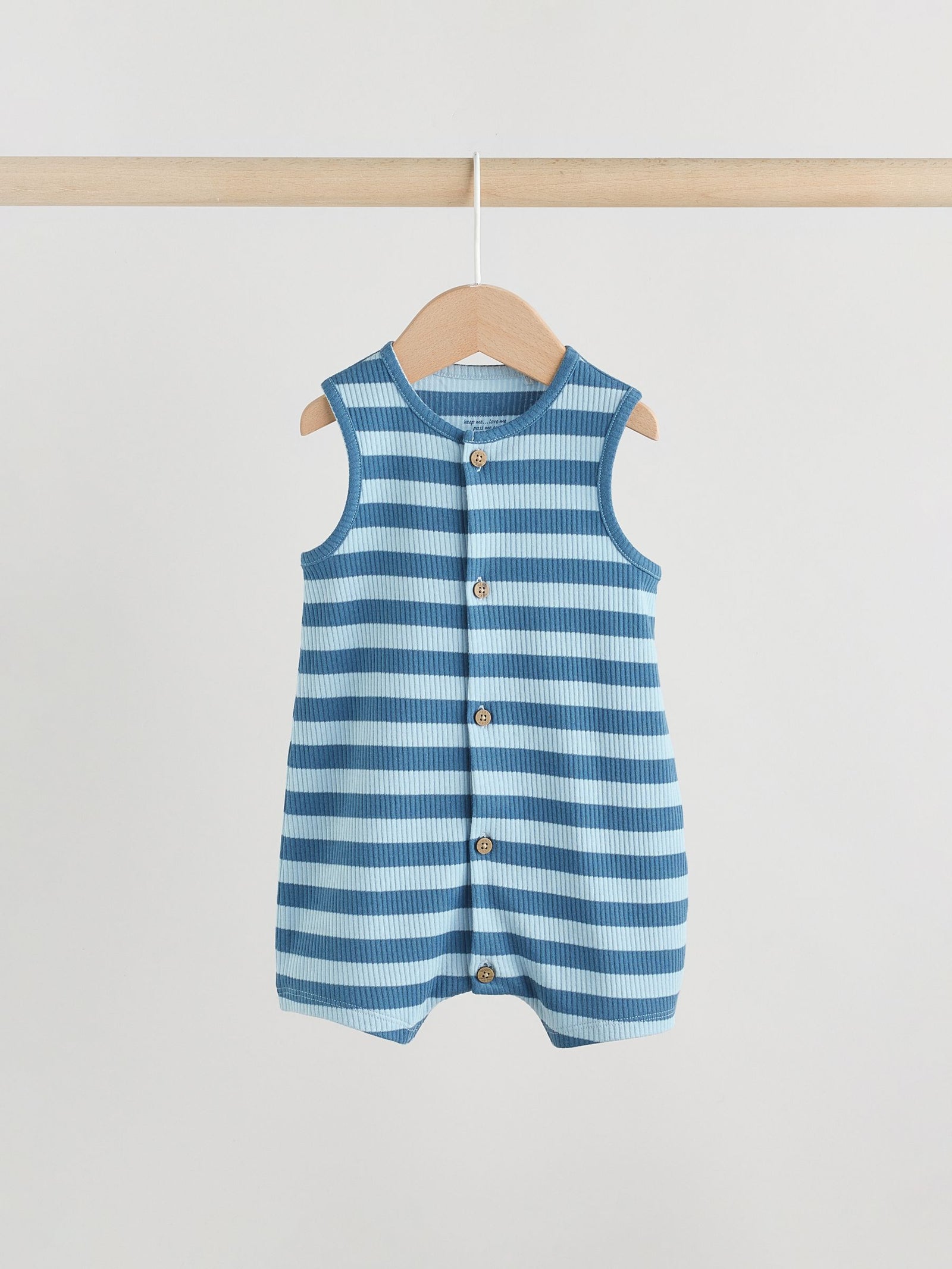 Blue Vest Jersey Baby Romper