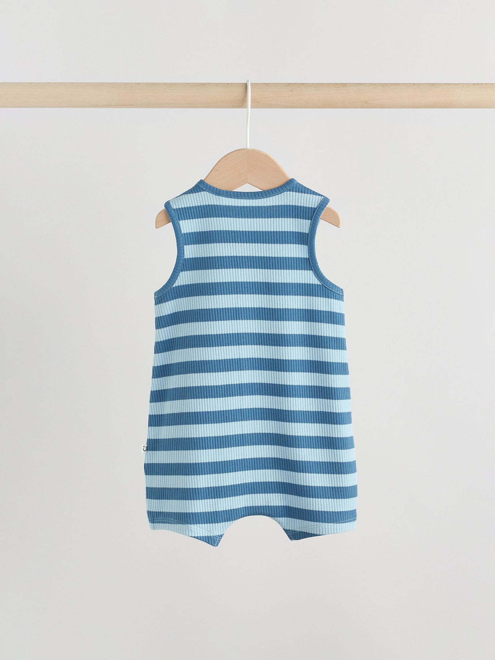 Blue Vest Jersey Baby Romper