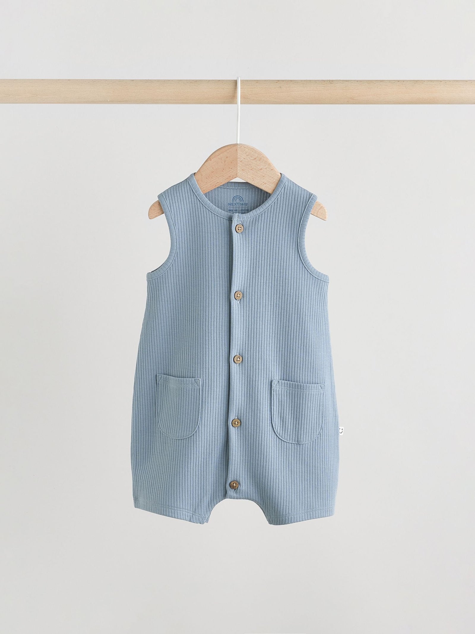 Blue Vest Jersey Baby Romper