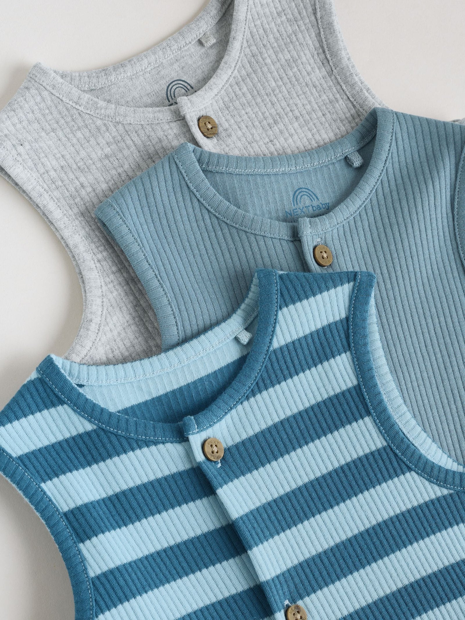 Blue Vest Jersey Baby Romper