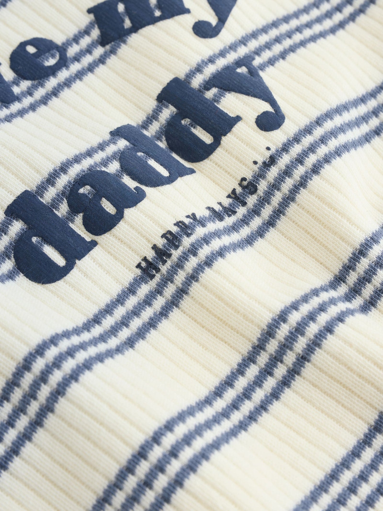 Blue Striped I love my Daddy Jersey Baby Romper