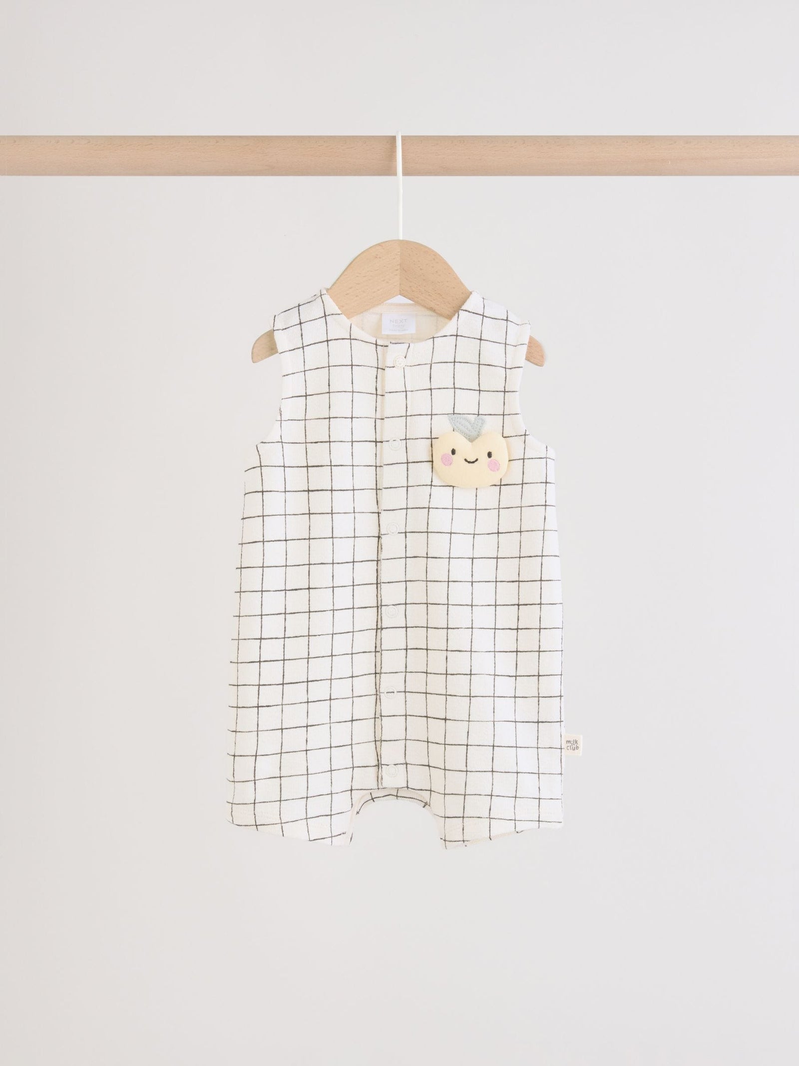 Milk Club Printed Jersey Baby Rompers 3 Pack