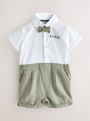 Baker by Ted Baker Blue/Navy Textured Smart Romper