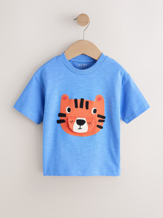 Blue Tiger Short Sleeve Interactive T-Shirt (3mths-7yrs)
