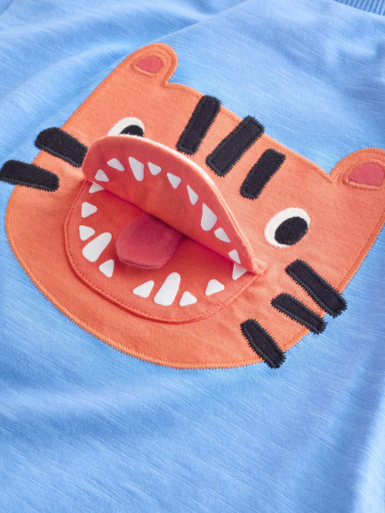 Blue Tiger Short Sleeve Interactive T-Shirt (3mths-7yrs)