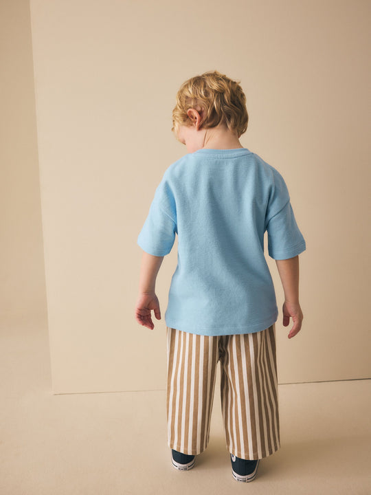 Light Blue Breakfast Trio Short Sleeve Appliqué T-Shirt (3mths-7yrs)