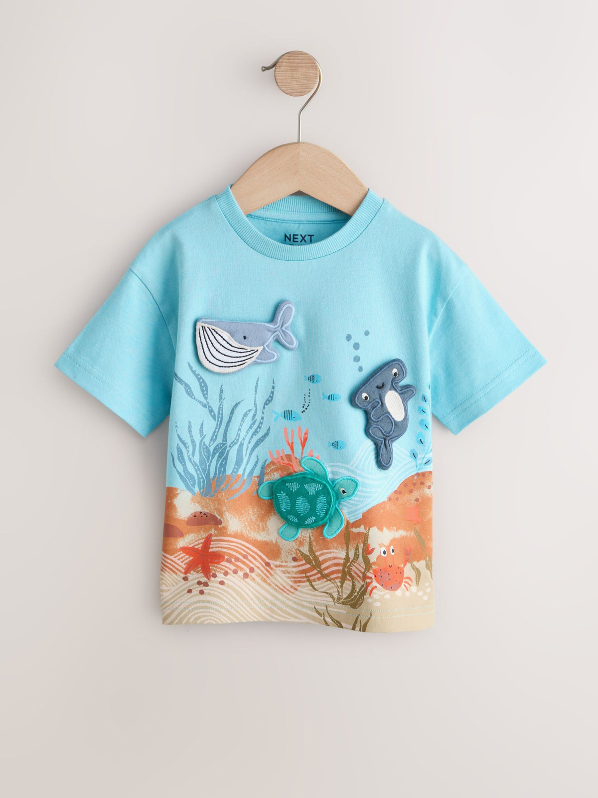 Blue Sea Animal Short Sleeve 3D Padded T-Shirt (3mths-7yrs)