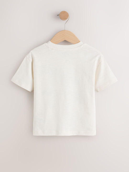 Neutral Beach Palms Short Sleeve Appliqué T-Shirt (3mths-7yrs)