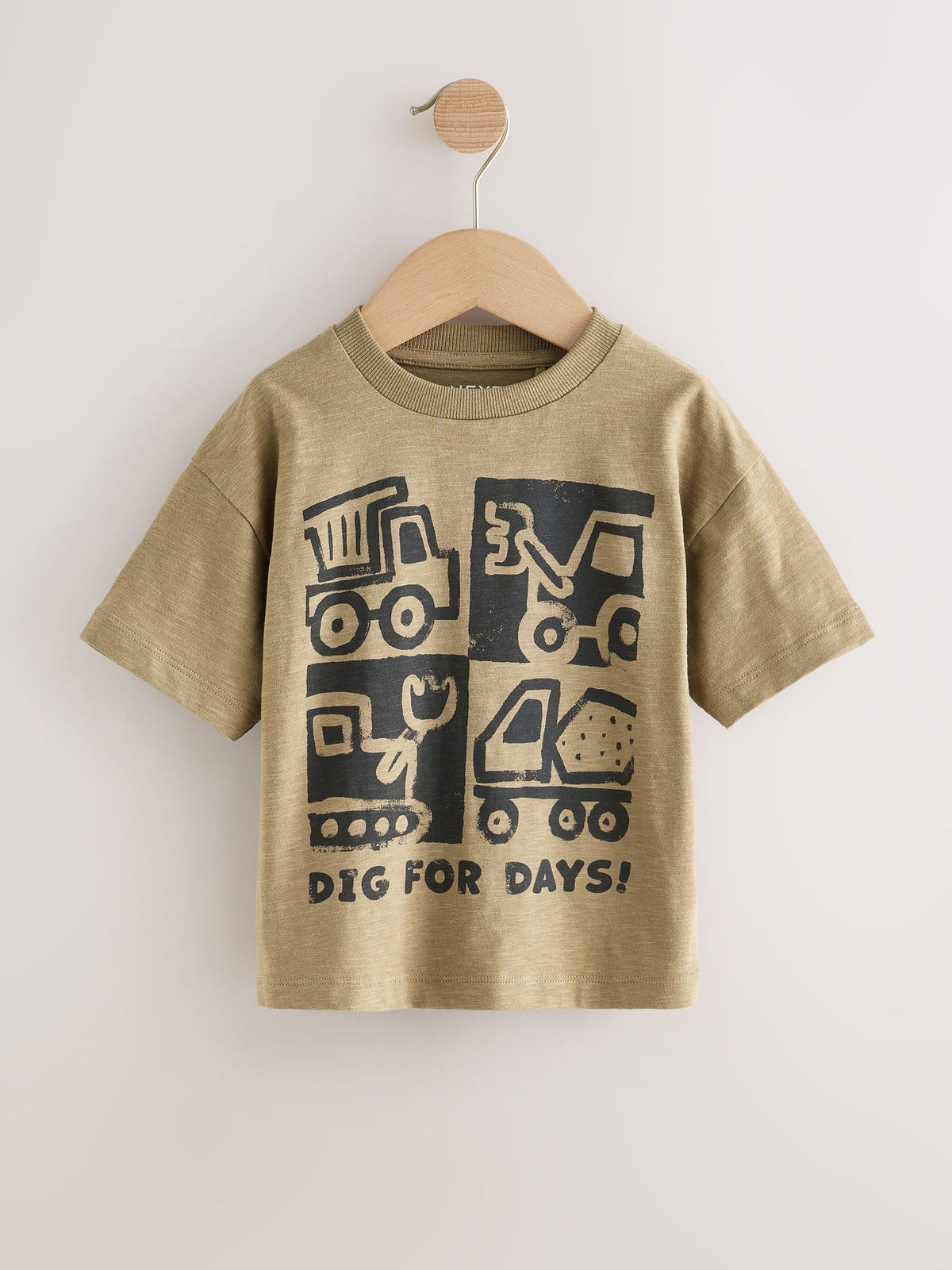 Black Digger Short Sleeve Graphic T-Shirts 3 Pack (3mths-7yrs)