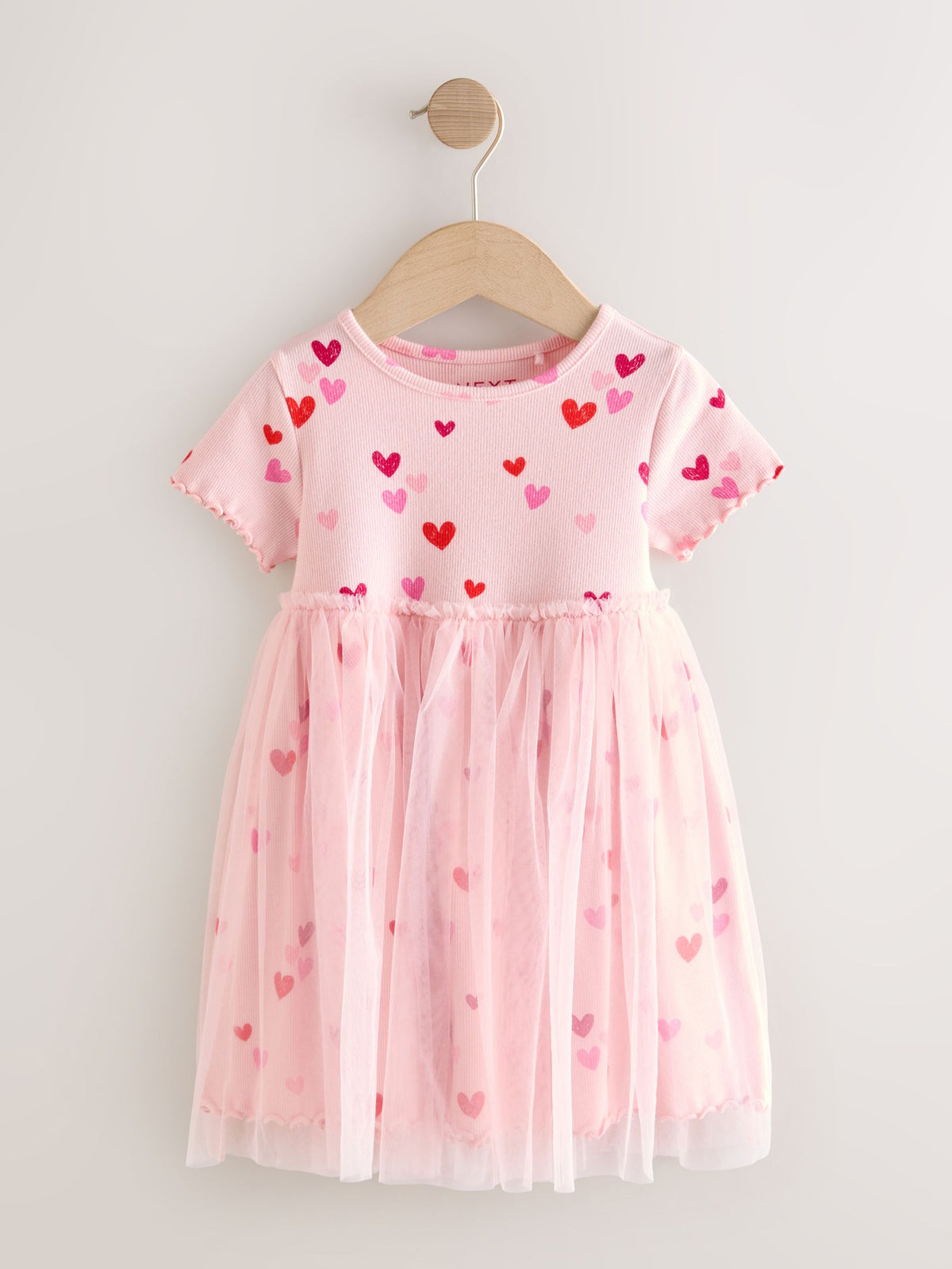 Pink Hearts Mesh Skirt Dress (3mths-7yrs)