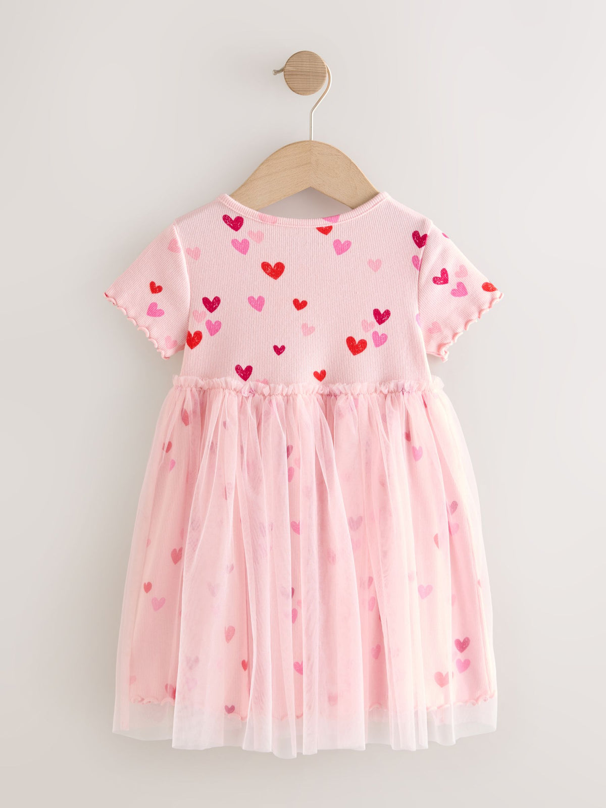 Pink Hearts Mesh Skirt Dress (3mths-7yrs)
