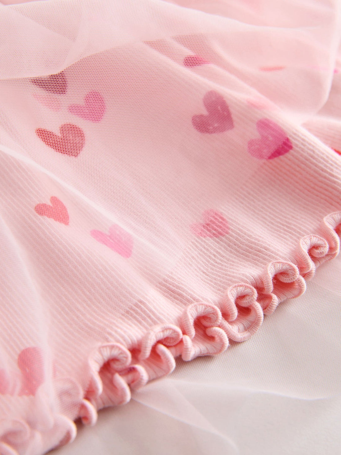 Pink Hearts Mesh Skirt Dress (3mths-7yrs)