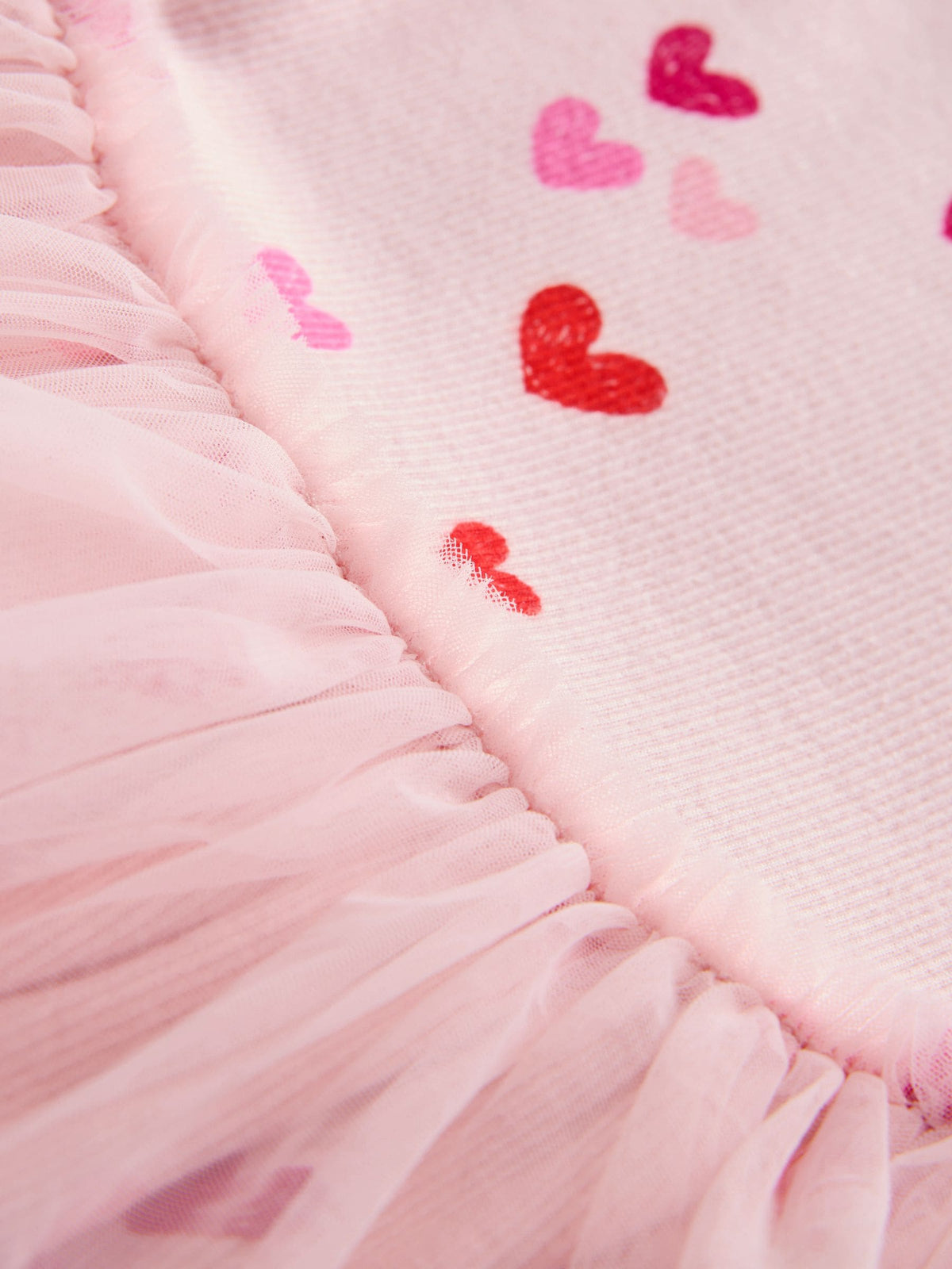 Pink Hearts Mesh Skirt Dress (3mths-7yrs)