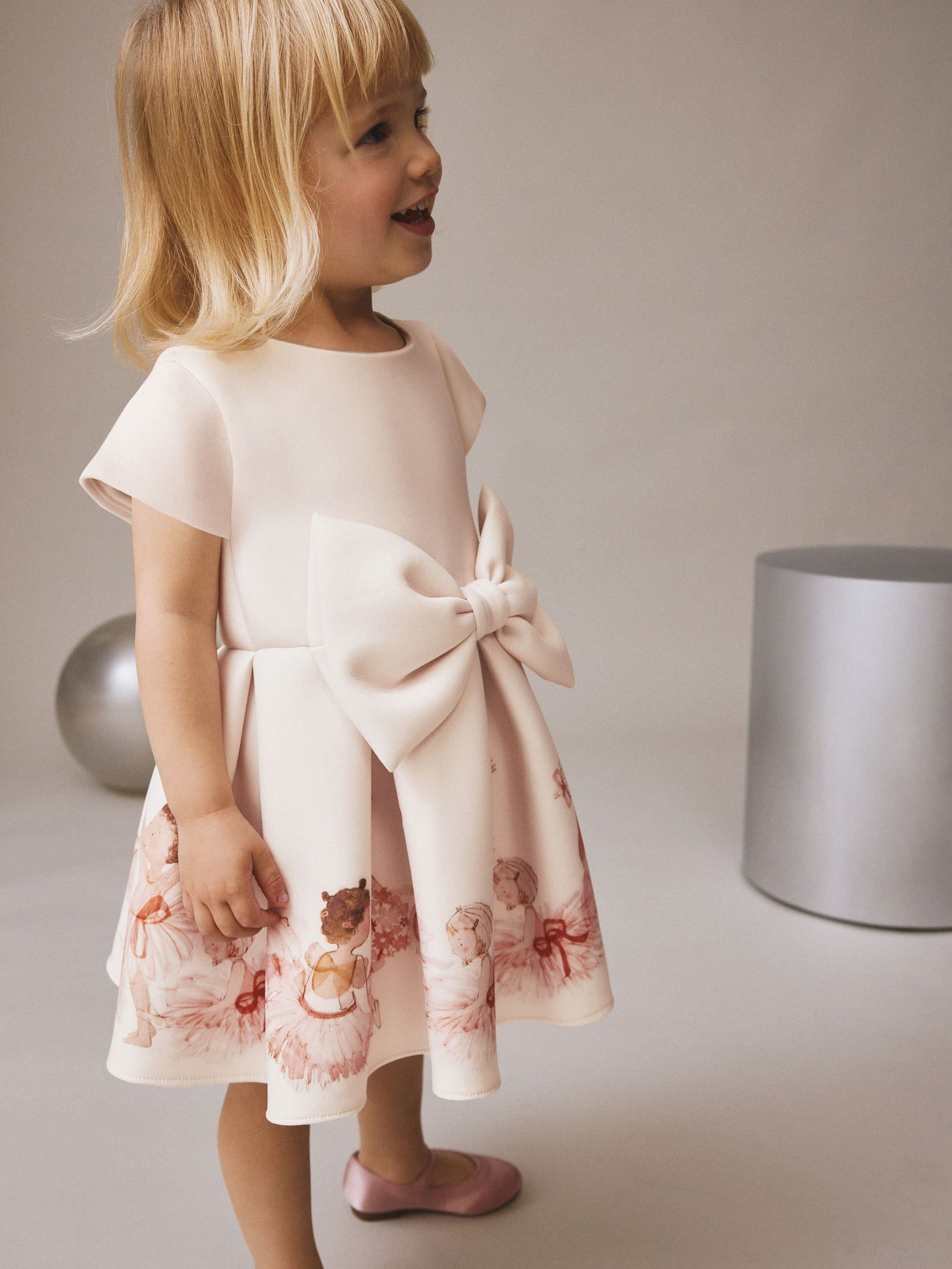 Ballet Pink Scuba Occasion Dress (3mths-7yrs)