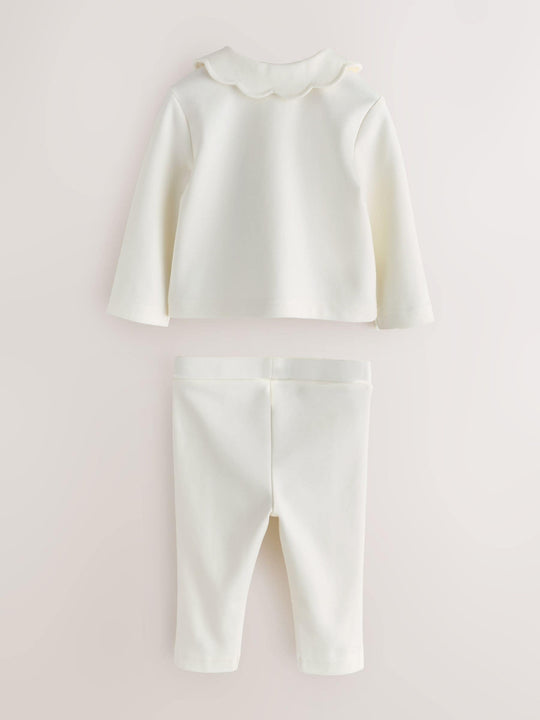 Baker by Ted Baker 2 Piece Scallop Edge Jacket & Leggings Ponte Set