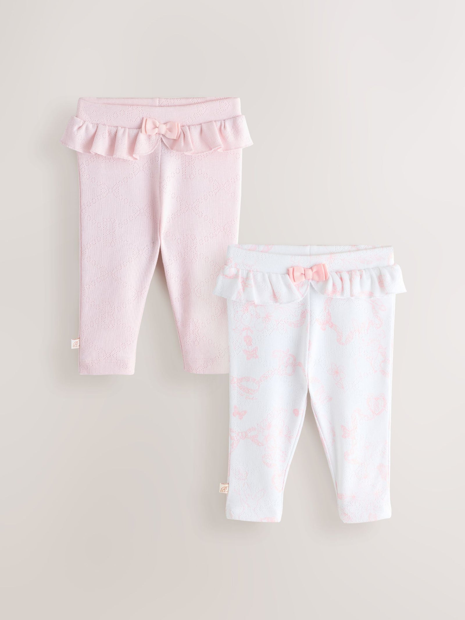 Baker by Ted Baker 2 Pack Pointelle Layette Leggings