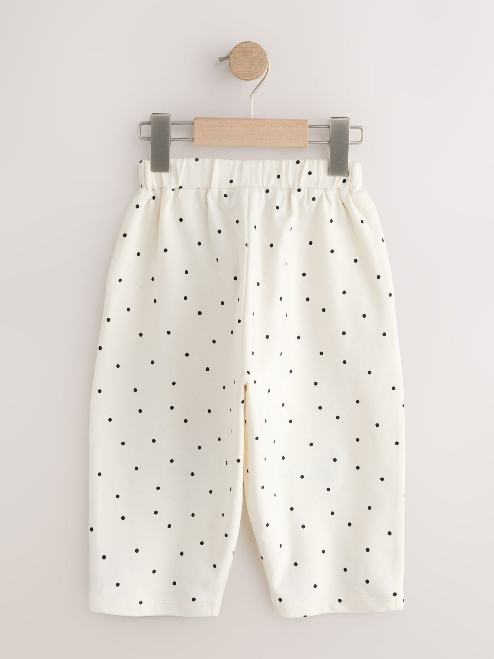 White Mono Spot Bears Embellished Barrel Trousers (3mths-7yrs)