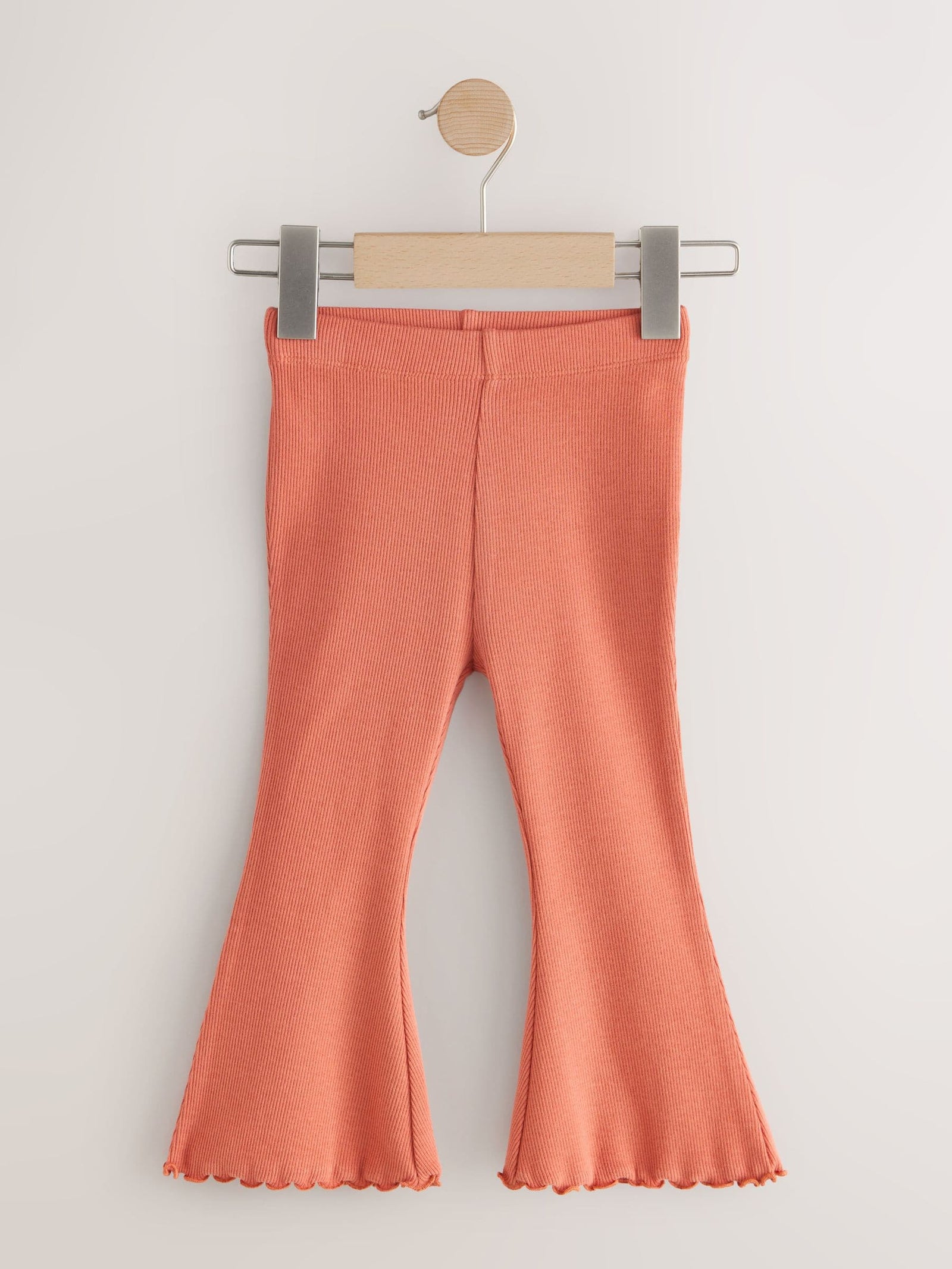 Orange Brown Rib Flare Leggings (3mths-7yrs)