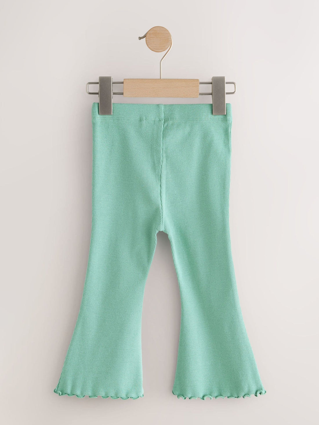 Green Ribbed Flare Leggings (3mths-7yrs)