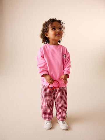 Pink/Red Disney Minnie Mouse Long Sleeve Top and Trousers Set (3mths-7yrs)