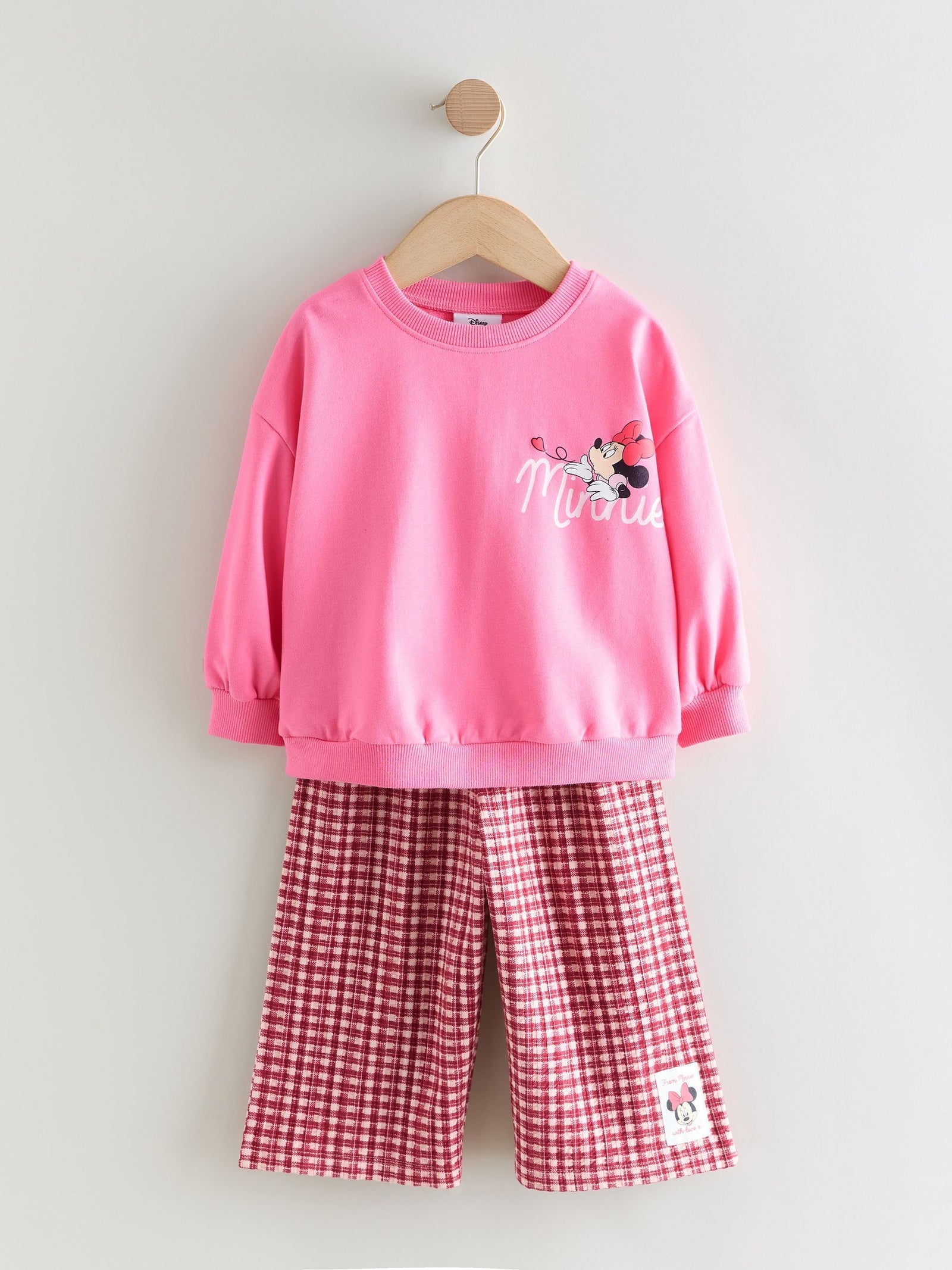 Pink/Red Disney Minnie Mouse Long Sleeve Top and Trousers Set (3mths-7yrs)