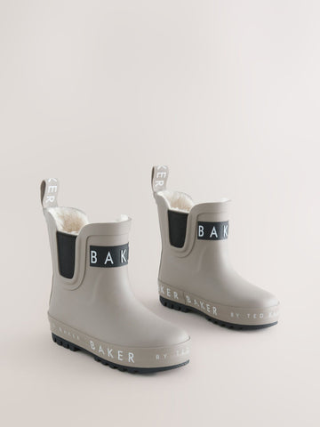 Baker by Ted Baker Boys Faux Fur Lined Welly Boots