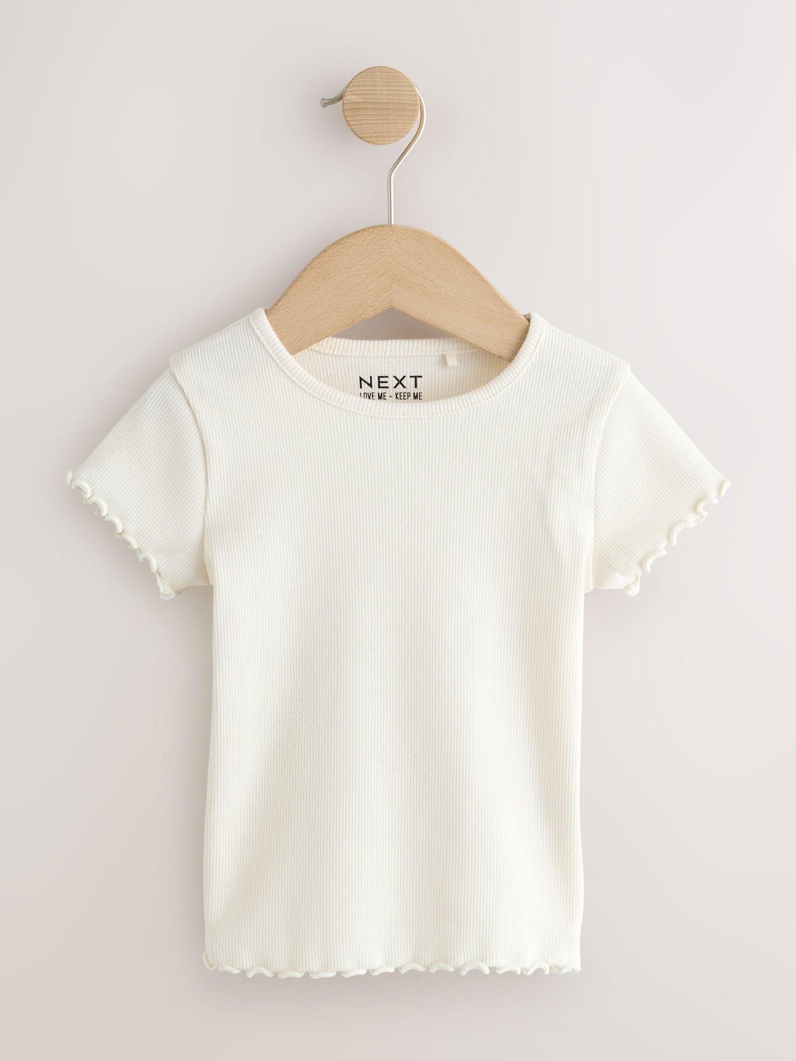 Pink Ribbed Short Sleeve Tops 5 Pack (3mths-7yrs)