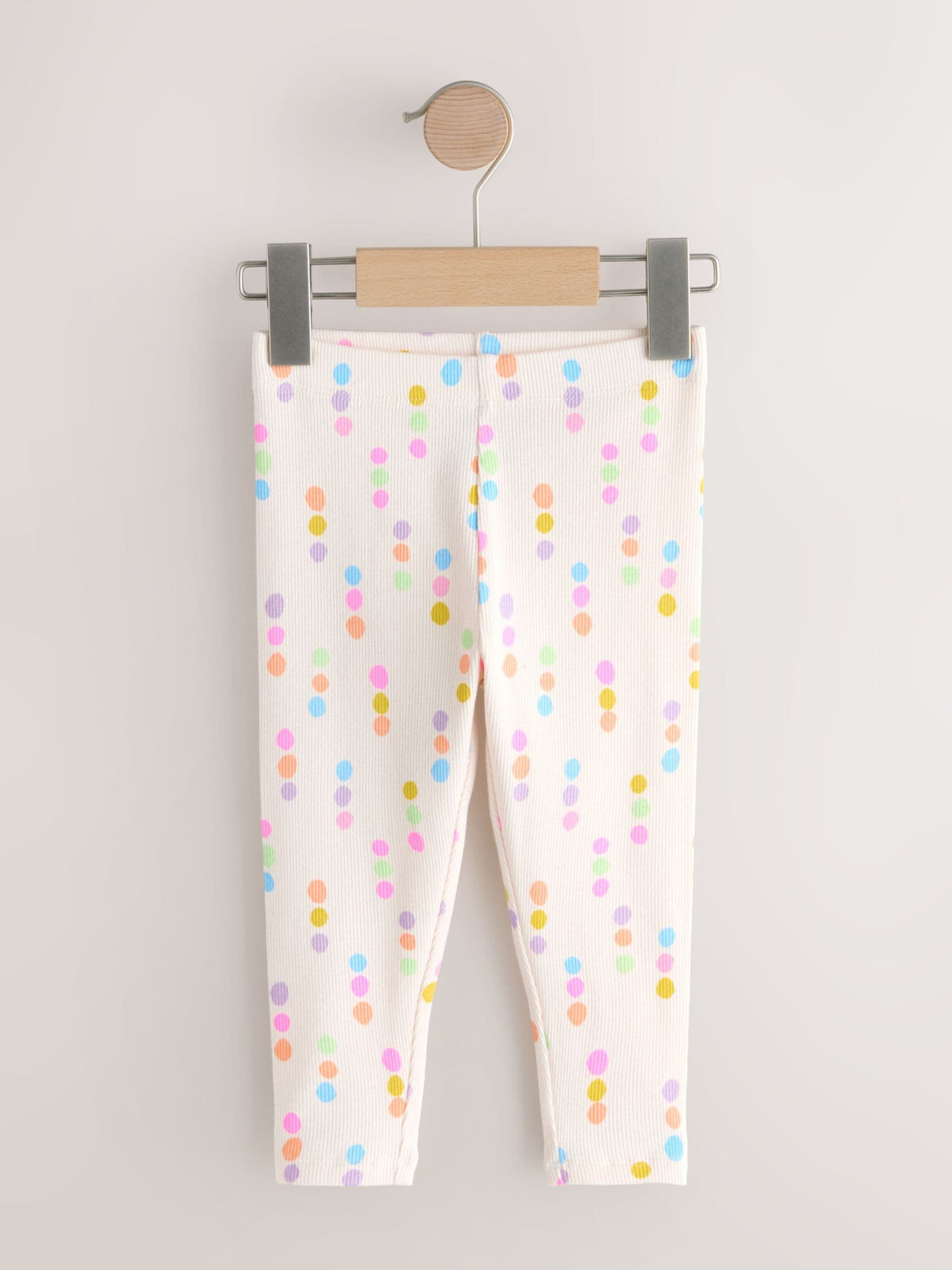 Pastel Rainbow Ribbed Leggings 5 Pack (3mths-7yrs)
