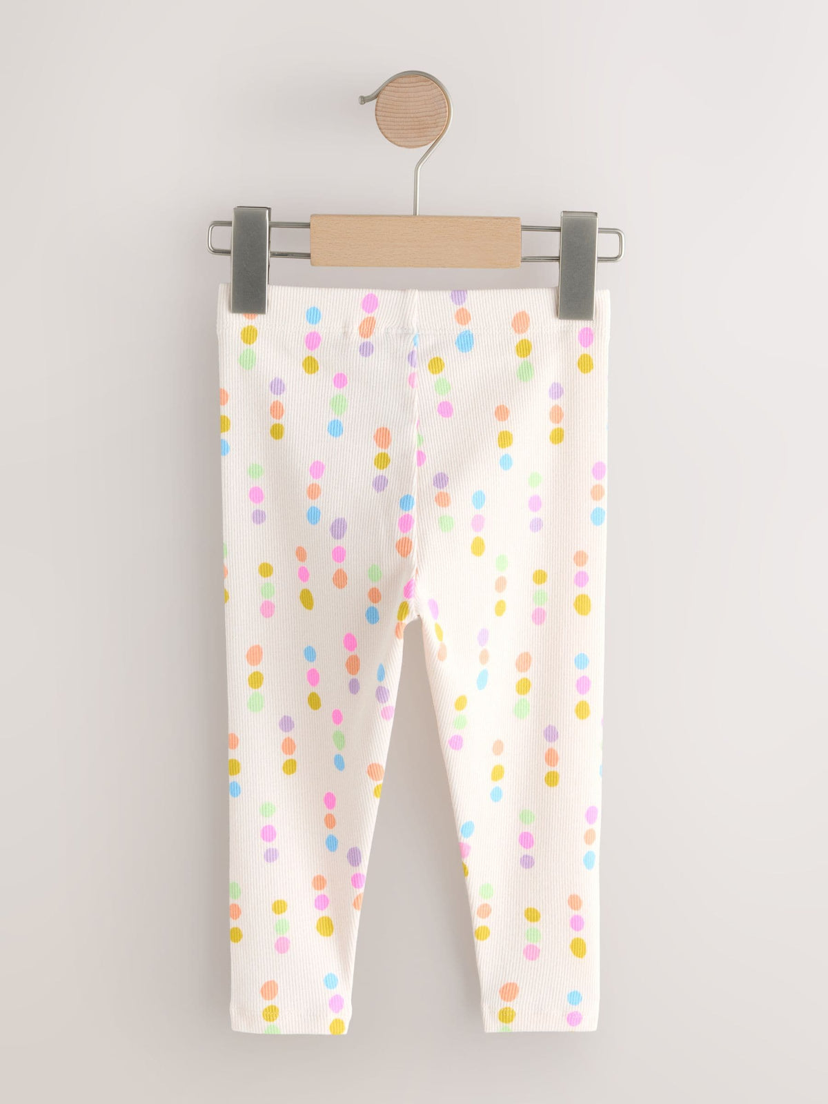 Pastel Rainbow Ribbed Leggings 5 Pack (3mths-7yrs)
