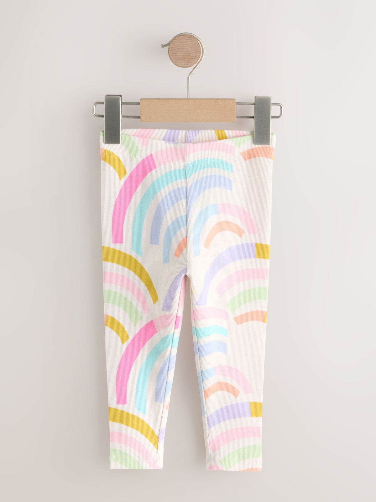 Pastel Rainbow Ribbed Leggings 5 Pack (3mths-7yrs)