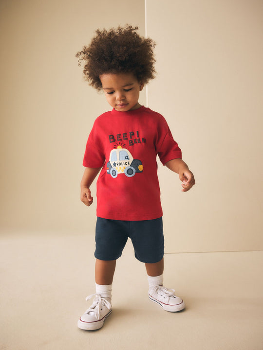 Navy Blue Jersey Shorts (3mths-7yrs)