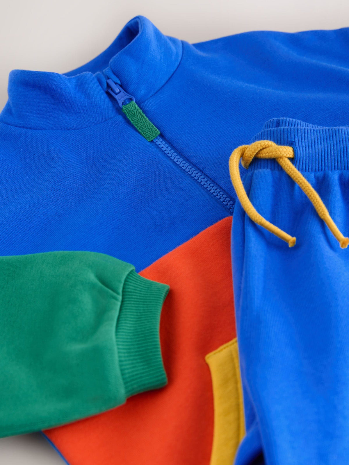 Green/Blue Colour Block Full Zip Sweat and Joggers Set (3mths-7yrs)